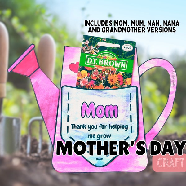 Mother's Day Craft Ideas Watering Jug Craft Kit, Easy Mothers day craft, diy mother's day gifts, happy mothers day, gardening craft