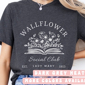 Personalised Wallflower Social Club Shirt, Bridgerton Polin Season T-shirt, Penelope and Colin Shirt, Bridgerton Season 3 Gift, Book Lover