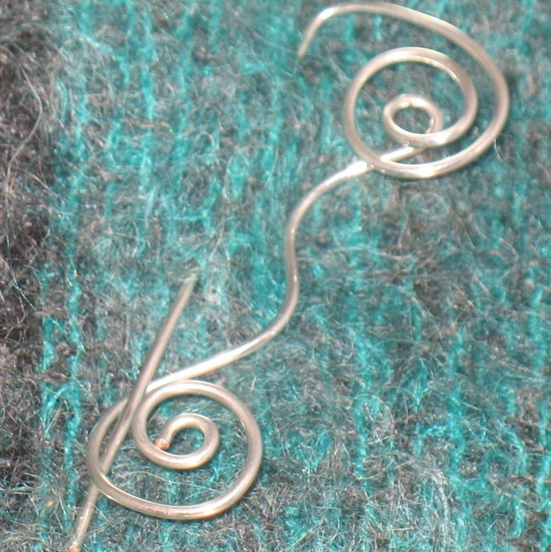 SMOOTH TOO Shawl Pin silver, brass or copper image 4