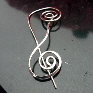 SMOOTH TOO  Shawl Pin silver, brass or copper