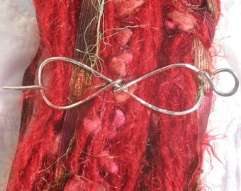 Big Bow Silver Shawl Pin