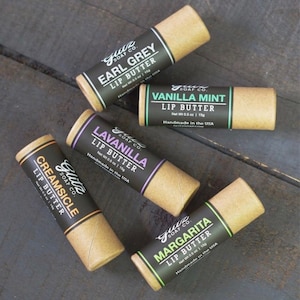 Nourishing Lip Butter Balm with Coconut Oil, Apricot Oil - Vegan, Handmade, Eco-Friendly, Biodegradable