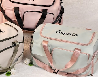 Vintage Sears Carry on Bag Retro 1960s Mid Century Modern + Cognac