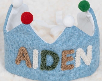 Personalized Baby Crown Handmade Birthday Crown for Kids and Children Crown with Name Keepsake for First Birthday Party Baby Shower Gift