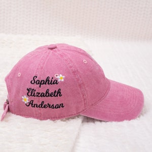 Personalized Kids Cap Toddler Baseball Caps Monogram Youth Baseball Hat Embroidered Name Baseball Cap Custom Hat Boy Girl Birthday Gifts
