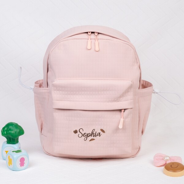 Personalized Toddler Backpack Baby Cute Backpack Embroidered School Bag with Name Kid Backpack Pink Bookbag for Students Back to School Gift