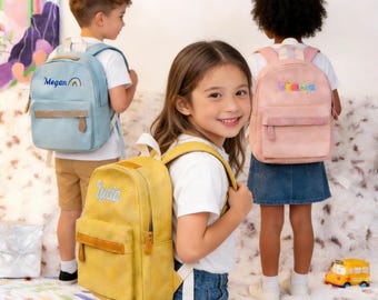 Embroidered Name Toddler Backpack, Personalized Kids School Bookbag