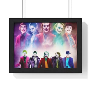 Joker Smile Graffiti Poster – Haunting Minimalist Framed Art for Joker Fans