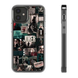 Joker-Themed Clear Phone Case | Dark Aesthetic Protective Cover | Gift for Joker Fans