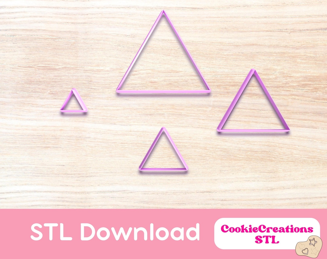 Step File Triangles Triangles Cookie Cutter STL File Instant Download, 4x Triangles Cookie ...