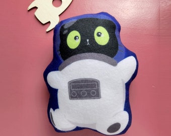 Astronaut Kitty Plushie with Glow in the Dark Backside