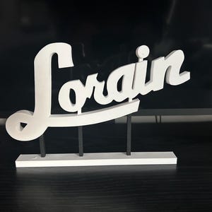 Lorain Ohio 10 ”Schriftzug: Schreibtisch Regal Display