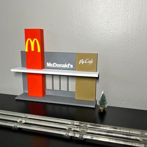 Lil’ McDonalds Building Face Display for Happy Meal Toys 2025 Shelf Display Setup of Miniature McDonalds toys!