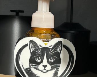Jabonera con forma de gato esmoquin – Decoración de Bath & Body Works impresa en 3D