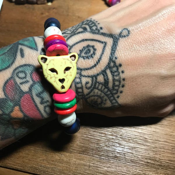 Summertime Fiesta Cat Rainbow Bracelet
