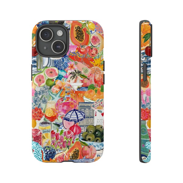 European Summer Collage Phone Case, protective case, collage phone case, aesthetic case, trendy cases