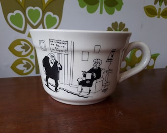 Vintage Original 1950's Cup Mug de Jacques Faizant Cartoonist