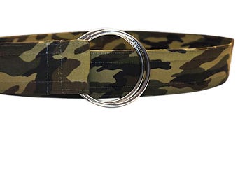 Camouflage Print Cotton Fabric Belt