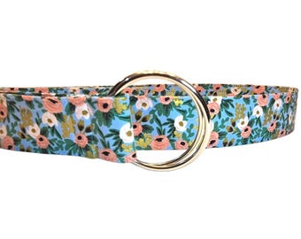 Rosa Floral Print Cotton Fabric Belt