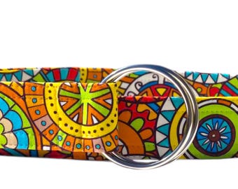 Multicolor Cotton Print Fabric Belt