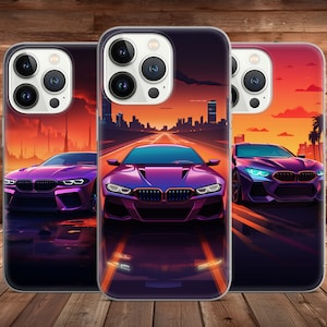 Sports Car Phone Case Bavarian M8 Competition Drift for iPhone 15 14 13 Pro Max 12 11 X XS 8, Samsung S23 FE, S24 Ultra A15, Pixel 8, Huawei
