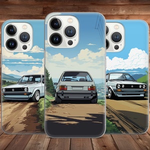 German Golf MK2 GTI Retro Authentic Car phone case for iPhone 15 14 13 Pro Max 12 11 X XS 8, Samsung S23 FE, S24 Ultra A15, Pixel 8A Huawei