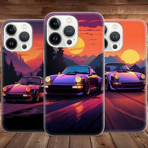 Retro Car Phone Case Old-Style German 911 Carrera for iPhone 15 14 13 Pro Max 12 11 X XS 8, Samsung S23 FE, S24 Ultra A15, Pixel 8A, Huawei
