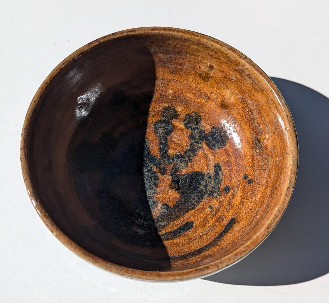 Hand-painted Ceramic Rice Bowl, White Glaze, Blue Pattern - Etsy