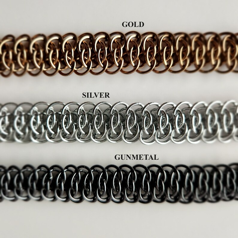 Viperscale Single Strand Chainmail Bracelet | Alternative Adornments - Etsy