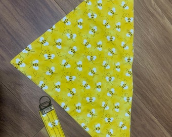 Honey Bee Pet Bandanna y Lanyard tamaño pequeño