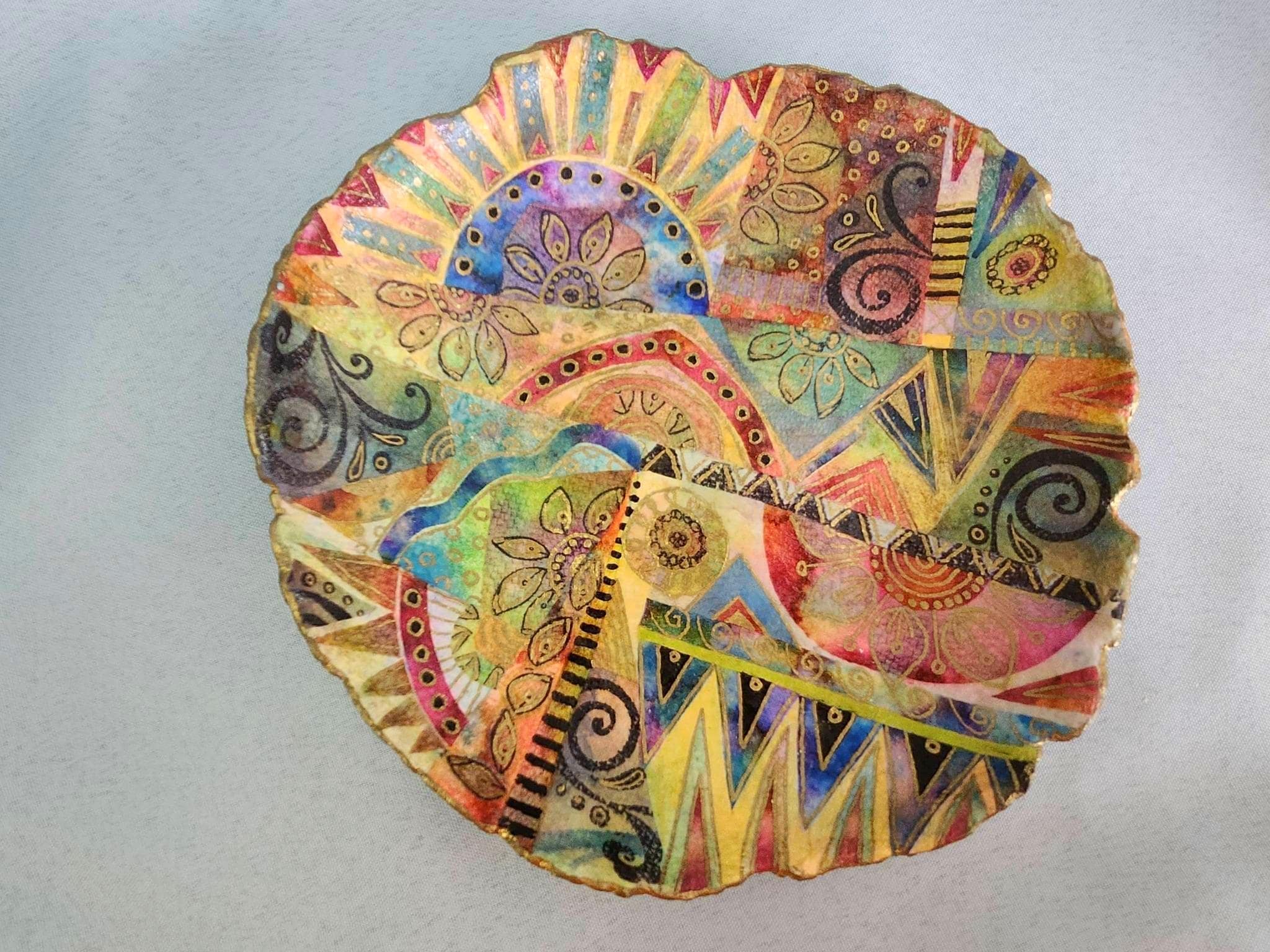 Bali #2- Paper Mache Decorative Dish/wall Hanging. Made From Junk Mail ...