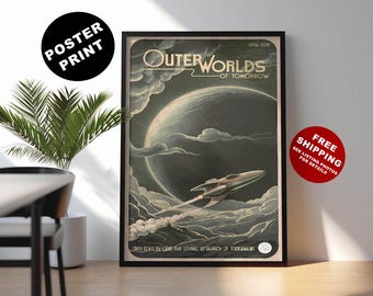 Vintage Sci-Fi Print for Sci Fi Fan Retro Poster Retro Sci fi Space Print Apartment Retro Science Fiction Home Decor Sci-fi Printable Art