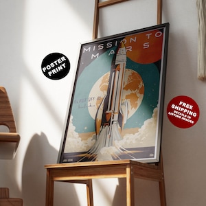 Retro Sci-fi magazine art, Vintage Scifi poster, Retro science fiction print, Nostalgic sci fi art Space travel wall art Gift for Sci-fi fan