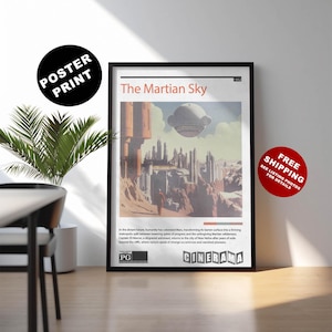 Retro sci-fi print - Vintage sci-fi wall art - Classic science fiction décor - 1950s sci fi art - Gift for sci-fi fan – Fantasy Mars print