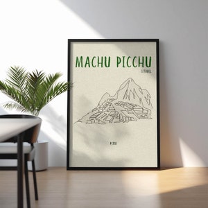 Machu Picchu Sketch Art Print: Peru Travel Souvenir (Digital Download)