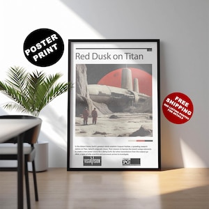 Retro Sci fi poster - Vintage Sci-Fi Print – 1950s science fiction - Classic sci fi wall art - Gift for Sci Fi fan - Classic sci-fi art