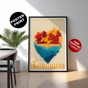 Tavarua Surf Print: Fiji Island Beach Art Poster
