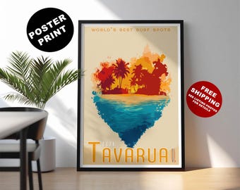 Tavarua Surf Print: Fiji Island Beach Art Poster