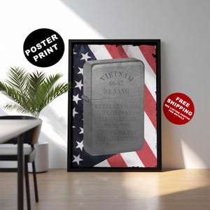 Zippo lighter engraving prints, Zippo art, Vietnam Zippos, Military history poster, Military collectable, Vietnam war history memorabilia