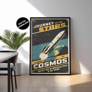 Vintage Sci-fi magazine, Retro science fiction magazine artwork, Sci-fi wall art, Retro nostalgic science fiction art, Gift for Sci fi fan