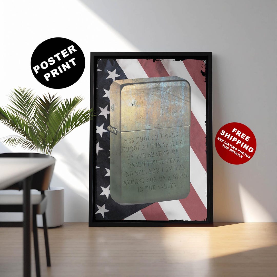 Vietnam War Wall Art, Vietnam War Memorabilia, Zippo Art, Vietnam ...