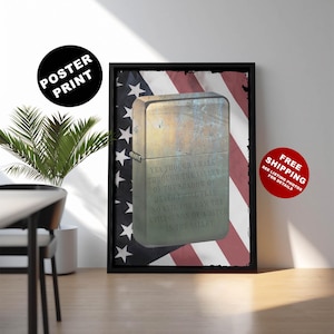 Vietnam war wall art, Vietnam war memorabilia, Zippo art, Vietnam Zippos, Zippo lighter engraving print, Military poster for history buff