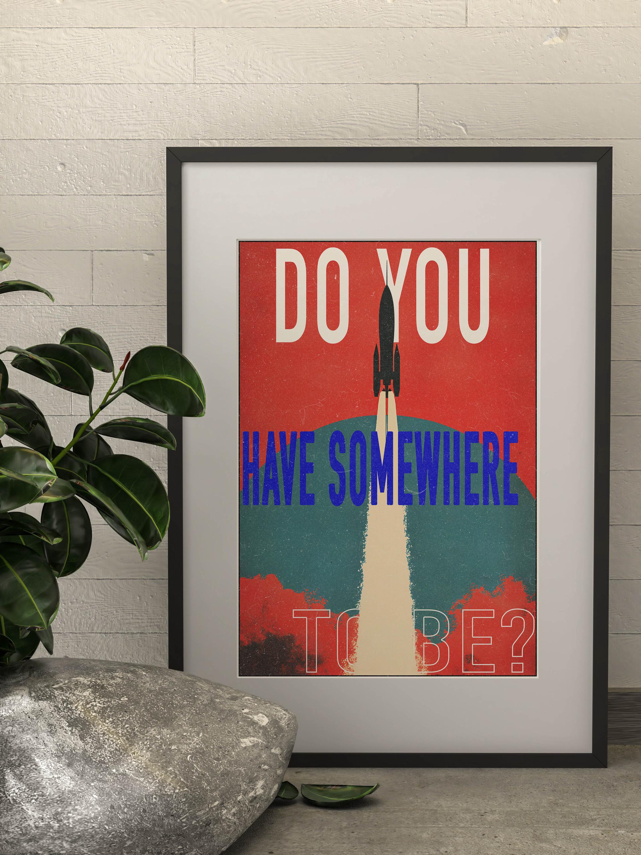 Retro Sci-fi Rocket Poster: Space Travel Wall Art (digital Download ...