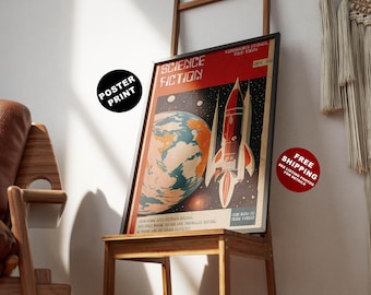 Retro Sci-Fi Poster: Vintage Science Fiction Art Print
