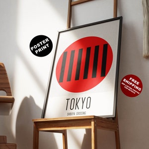 Shibuya Japan Travel Print, Shibuya Crossing Poster, Japanese Wall Art, Tokyo Poster, Gift for Traveller, Asia Travel Art, Travel Souvenir