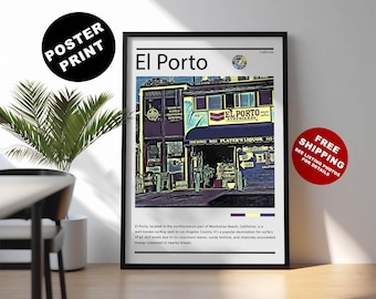 El Porto Surf Print: Manhattan Beach, LA surf wall art
