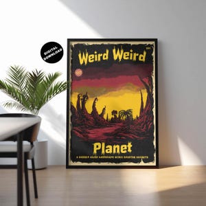 Retro science fiction poster print, Classic sci-fi wall art, Vintage sci fi horror poster, Sci-fi magazine art Sci-fi space art Alien sci fi