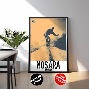 Nosara surf print - Costa Rica surf travel poster - Central America beach wall art - Costa Rica travel print - Playa Guiones surf wall art