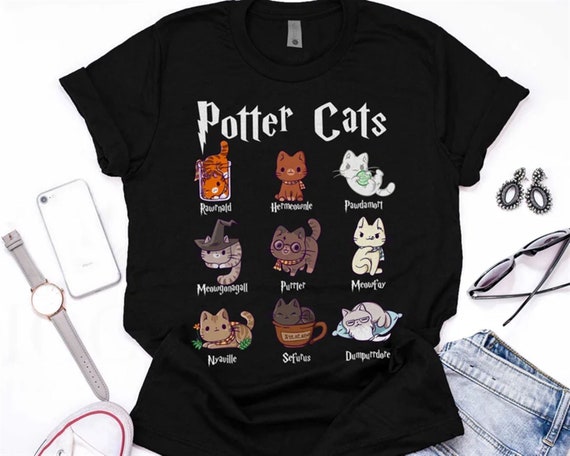 Potter Cats Shirt Cat Lover Wicher 
