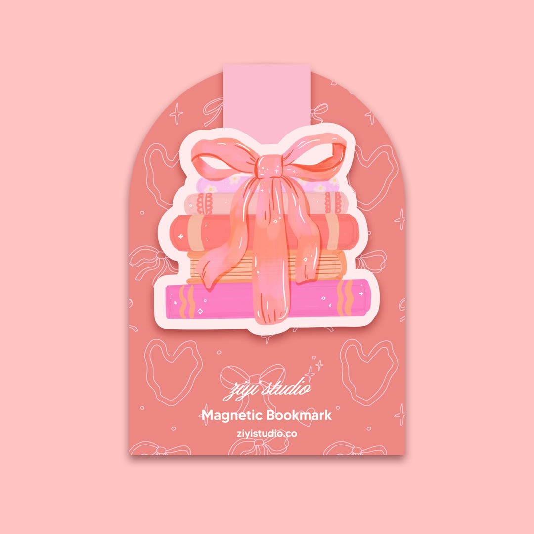 Ribbon Stack Magnetic Bookmark | Pink Ribbon Book Magnetic Clip | Cute ...
